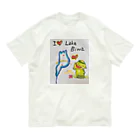 KIYOKA88WONDERLANDのアイラブ琵琶湖カッパくん オーガニックコットンTシャツ