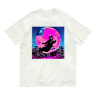 MedicalKUNの圧倒的芸術感の月夜の忍者★ オーガニックコットンTシャツ