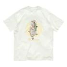 卯月まめのもふもふイラスト屋さんの【No.8】I LOVE UROCITELLUS RICHARDSONII Organic Cotton T-Shirt