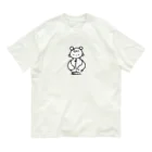 tanun./たぬんのふたつおだんごちゃん（モノクロバージョン） オーガニックコットンTシャツ