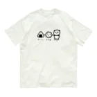 Mrs.Bean/ミセスビーンのおにぎり+豆大福=パンダ Organic Cotton T-Shirt