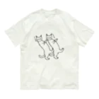 mikepunchの踊る猫たち オーガニックコットンTシャツ