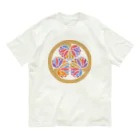 色重ね家紋／colorful_kamonの［色重ね家紋］三つ葉葵 Organic Cotton T-Shirt