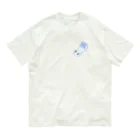 Jackalope Houseのツノアリウサギアジサイモドキウミウシ 青色ver. Organic Cotton T-Shirt