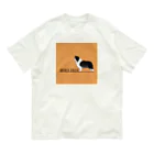 kcraft-bordercollieのボーダーコリー　モノクロver オーガニックコットンTシャツ