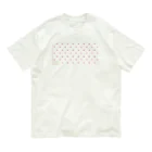 CHOSANAのチラ猫ドットハート Organic Cotton T-Shirt