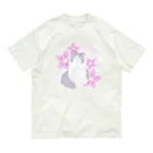 Kotetsu diary(SUZURI店)のラグドール×桜 オーガニックコットンTシャツ