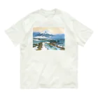 寿めでたや(ukiyoe)の日本画：Fuziyama 吉田博_冨士拾景 河口湖 オーガニックコットンTシャツ