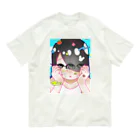 花時計のステッカーくぬぎちゃん オーガニックコットンTシャツ