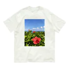 Ripples沖縄レジンアートの沖縄の海とハイビスカス Organic Cotton T-Shirt