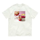 世界お菓子ばなしのバタフライカップケーキ ソロ オーガニックコットンTシャツ