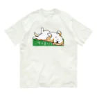 chizuruの柴犬落ちてる（茶）背景グリーン Organic Cotton T-Shirt