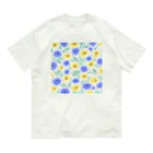 Katie（カチエ）の抽象的な手描きの花柄 オーガニックコットンTシャツ