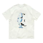 トコロコムギの秋鮭にゃんこ Organic Cotton T-Shirt