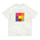 3×3 のドット絵の笑う花 - 3×3 のドット絵 Organic Cotton T-Shirt