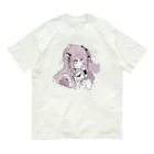 blossomのピンク✖紫系の地雷女の子 オーガニックコットンTシャツ