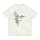 t-shirts-cafeのフォントイラストレーション『hummingbird（ハミングバード・ハチドリ）』 Organic Cotton T-Shirt