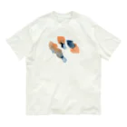 c5watercolorの水彩ペイント・オレンジ&インディゴ Organic Cotton T-Shirt