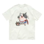 ひよこ男爵とまだむにゃんのにゃうぐすとぅす オーガニックコットンTシャツ