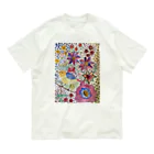 P R A Y .の鳥と花のよろこび オーガニックコットンTシャツ