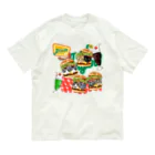 みきぞーん｜保護猫 ミッキー画伯と肉球とおともだちのmuchaguraainima hamburger Organic Cotton T-Shirt