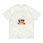 yuru.natu.artのパンケーキ文字シンプルピンク Organic Cotton T-Shirt