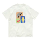 kanchan_koala_clubのいちじくとさかなとコアラ🐨フロント オーガニックコットンTシャツ