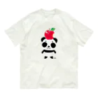 イラスト MONYAAT の両面印刷 ズレぱんだちゃんのリンゴ食べたの誰？　 Organic Cotton T-Shirt