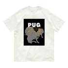 INULAVITAのPug silhouette オーガニックコットンTシャツ