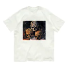 世界美術商店の積み重ねた骸骨 / Pyramid of Skulls オーガニックコットンTシャツ