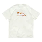 kopaさんと6匹の猫🐾にゃんこグッズのおみせのこはく オーガニックコットンTシャツ