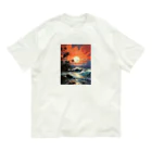 ショップ　キヨナリの波と夕日 Organic Cotton T-Shirt