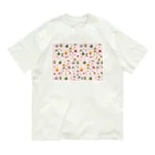 WAMI ARTのヲシテ文字いろいろ【桜花色ベース】 オーガニックコットンTシャツ