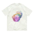 K_flowerのRainbow Carnation オーガニックコットンTシャツ