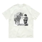 桜音ことこ企画の雪原の少年とオオカミ Organic Cotton T-Shirt