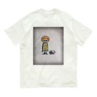 MAMES / SUGMのロンリーガールとイヌネコ オーガニックコットンTシャツ