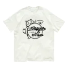 Jaguar E Mowのカエルネコ オーガニックコットンTシャツ