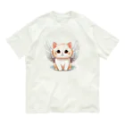 Vasetti_pressの可愛いねこ天使 Organic Cotton T-Shirt