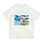 kazuyo online store【suzuri】　　　　　　　　　　　　　　　　　　　　　　　　　　　　　　　　　　　　　　　　　　　　　　　　　　　　　　　　　　　　　　　　の夏の向日葵と空 オーガニックコットンTシャツ