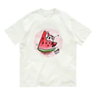 パンダヤサンのスイカのタネププ〜！ Organic Cotton T-Shirt