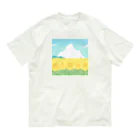 mizukiillust  ミヅキイラストのひまわり畑 オーガニックコットンTシャツ