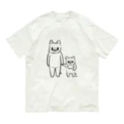 momotoの猫親子柄（単色） Organic Cotton T-Shirt