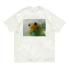 愛太陽の白かえる 유기농 코튼 티셔츠