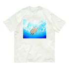 shokomumuの海の空　ウミガメ オーガニックコットンTシャツ