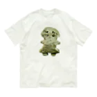 オガサワラミチの烏賊骨服瓦粘土偶 オーガニックコットンTシャツ