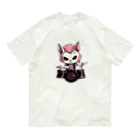 Vasetti_pressの可愛いドラマーのネコちゃん Organic Cotton T-Shirt