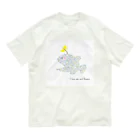 エフェメラル フラワーアートの花チョウチンアンコウ オーガニックコットンTシャツ 유기농 코튼 티셔츠