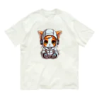 Vasetti_pressのパーカーを着ているネコちゃん Organic Cotton T-Shirt