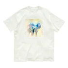 シロトナカイのひらめいた象 Organic Cotton T-Shirt