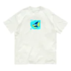 魚大好きマンの空飛ぶ魚 オーガニックコットンTシャツ